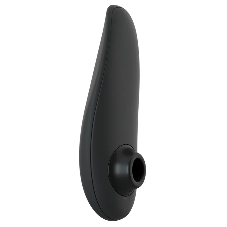 Womanizer Classic 2 i sort, elegant sideprofil med lufttryksmundstykke og ergonomisk form til målrettet, berøringsfri stimulation