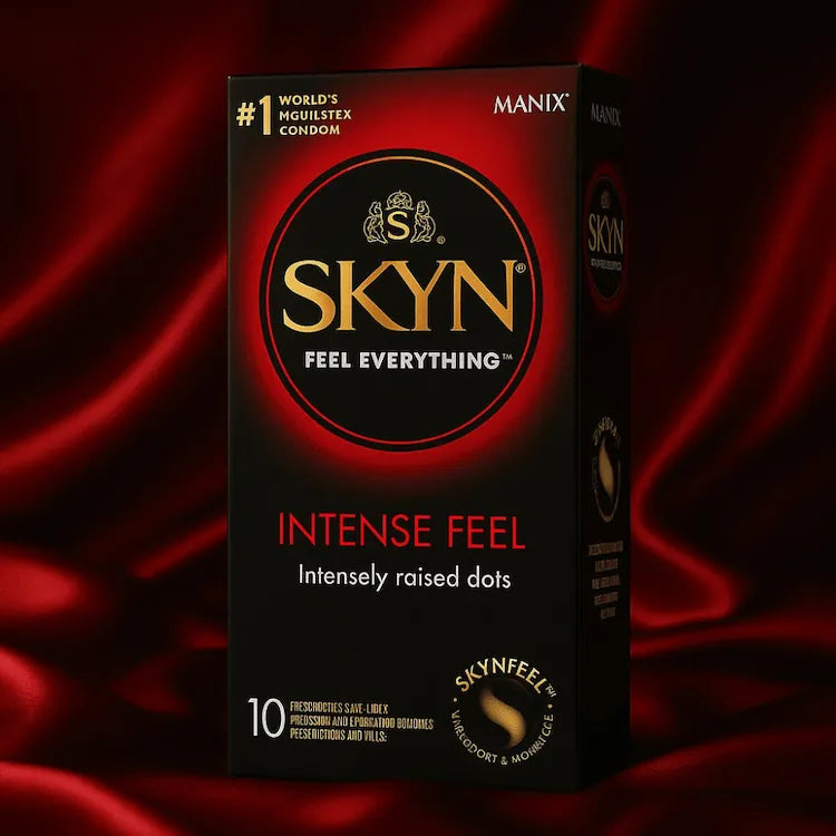 SKYN Intense Feel kondomer – latexfrie intimprodukter med hævede prikker, skabt til intens stimulation og naturlig sanselig nydelse