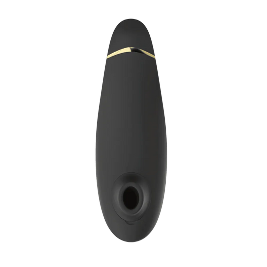 Sort intimprodukt med luftbaseret stimulationsteknologi og gylden detalje. Ergonomisk og diskret design til målrettet, blid stimulering. Skabt til sanselig nydelse og kropsvenlig komfort.